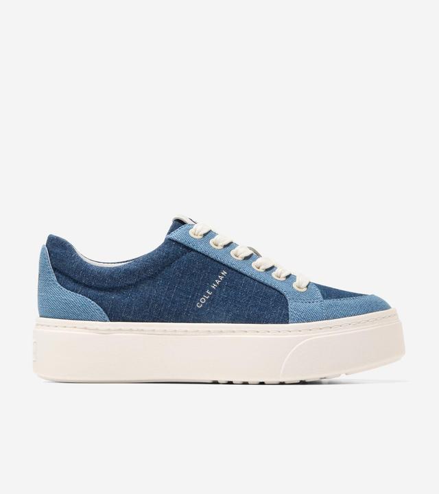 Cole Haan Womens GrandPr Max Platform Sneaker - Blue Size 9 Product Image