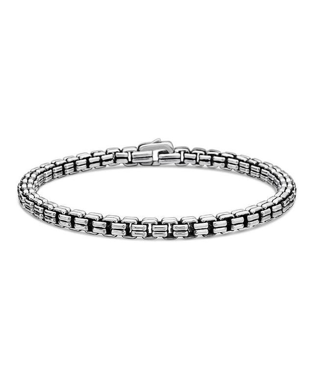 David Yurman Mens Double Box Chain Bracelet in Sterling Silver, 4mm Product Image