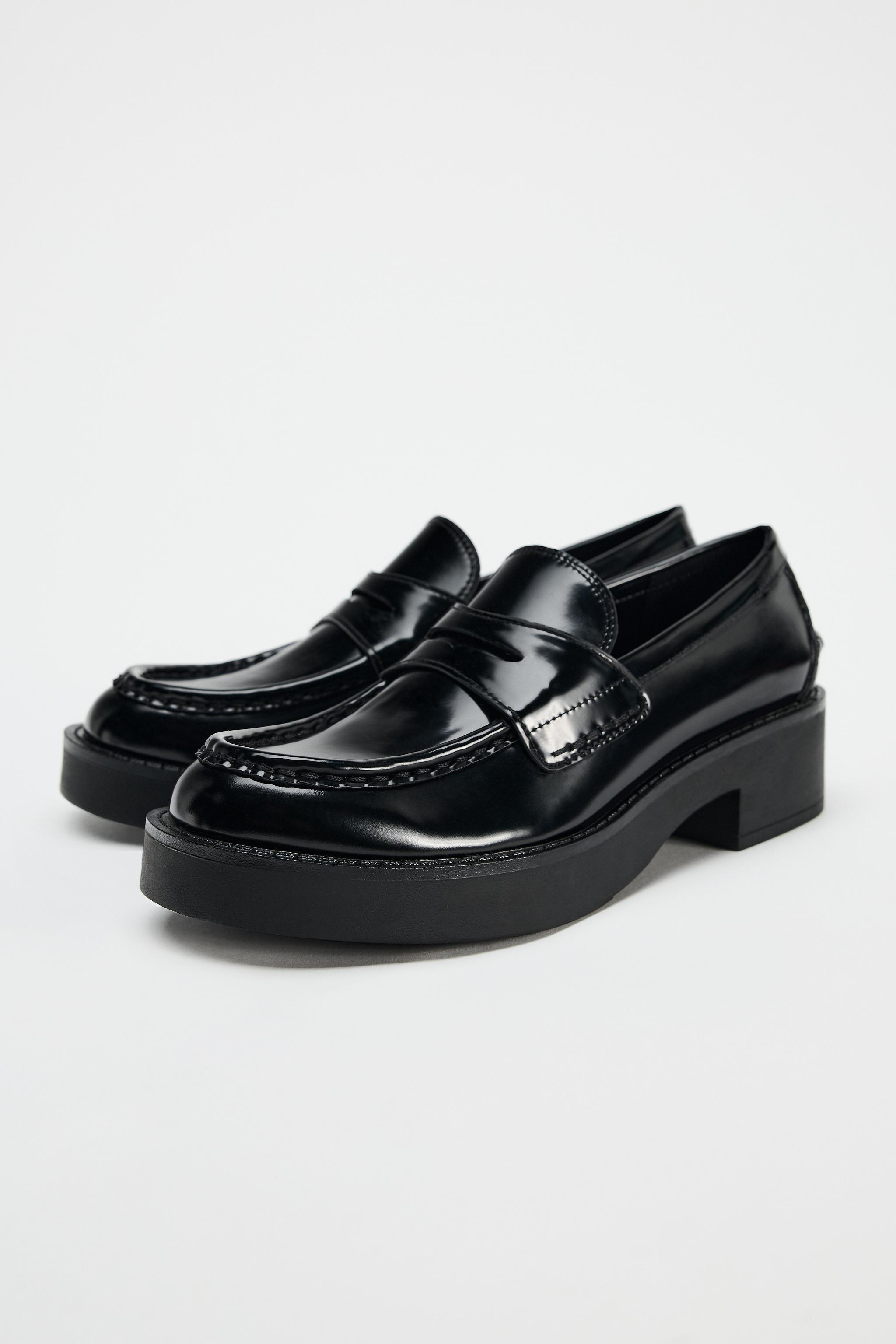 FAUX PATENT LEATHER SADDLE LOAFER Product Image