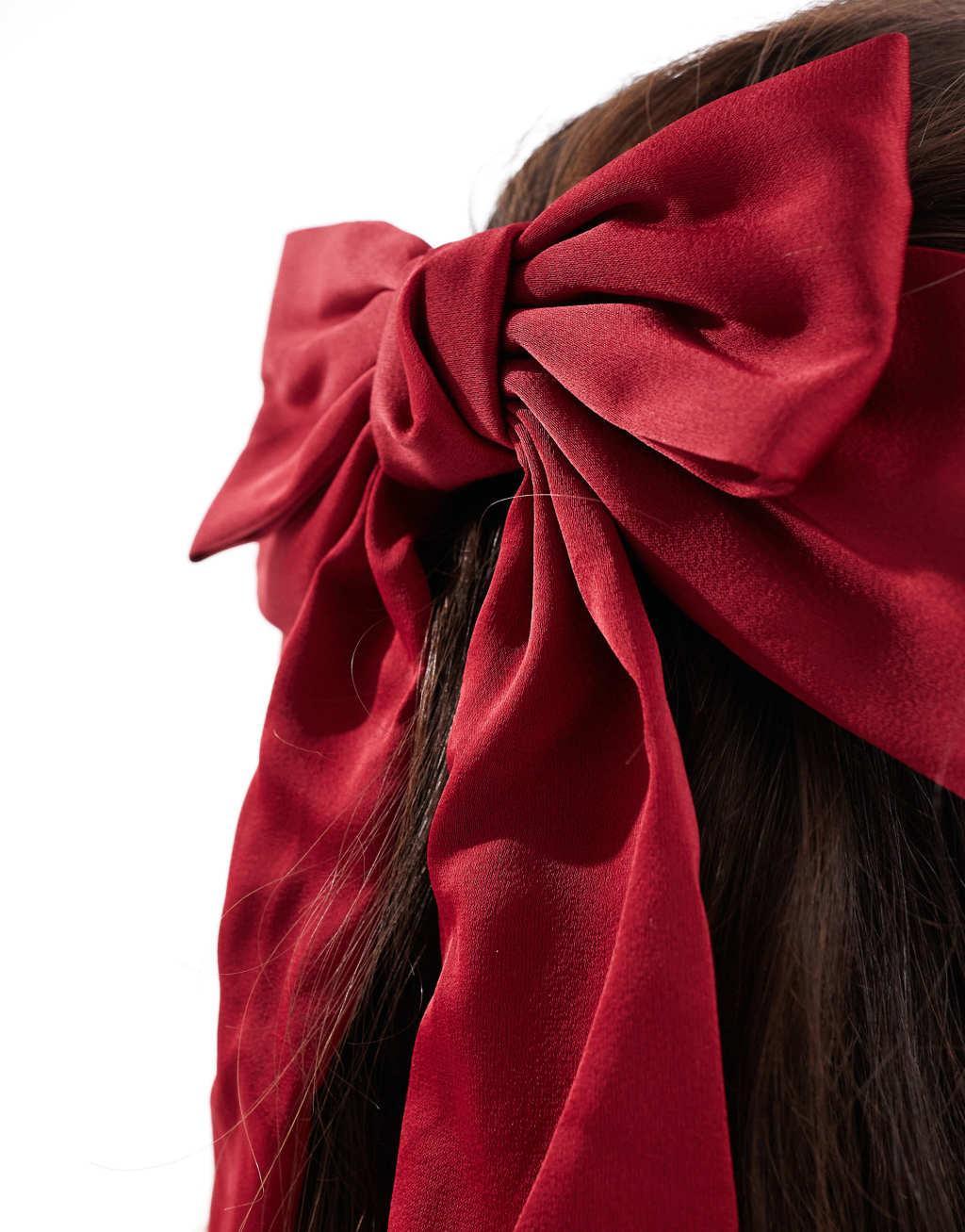 JJXX hair bow in red satin Product Image