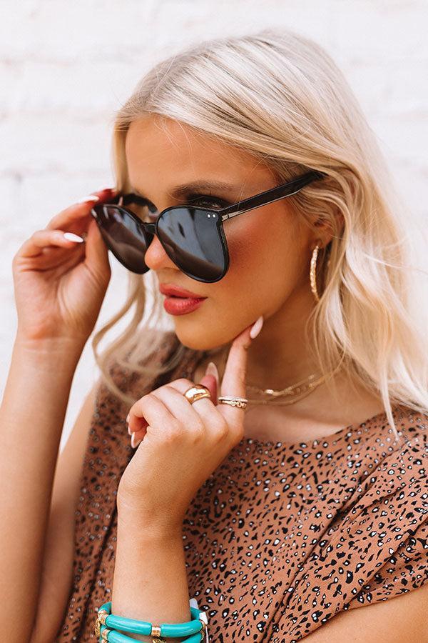 Better By The Pool Sunnies In Black Product Image