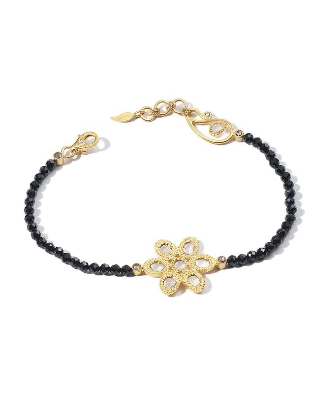 Affinity 20K Black Spinel Diamond-Flower Bracelet Product Image