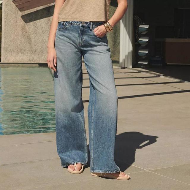 Womens NEXT Wide Leg Denim Jeans Product Image