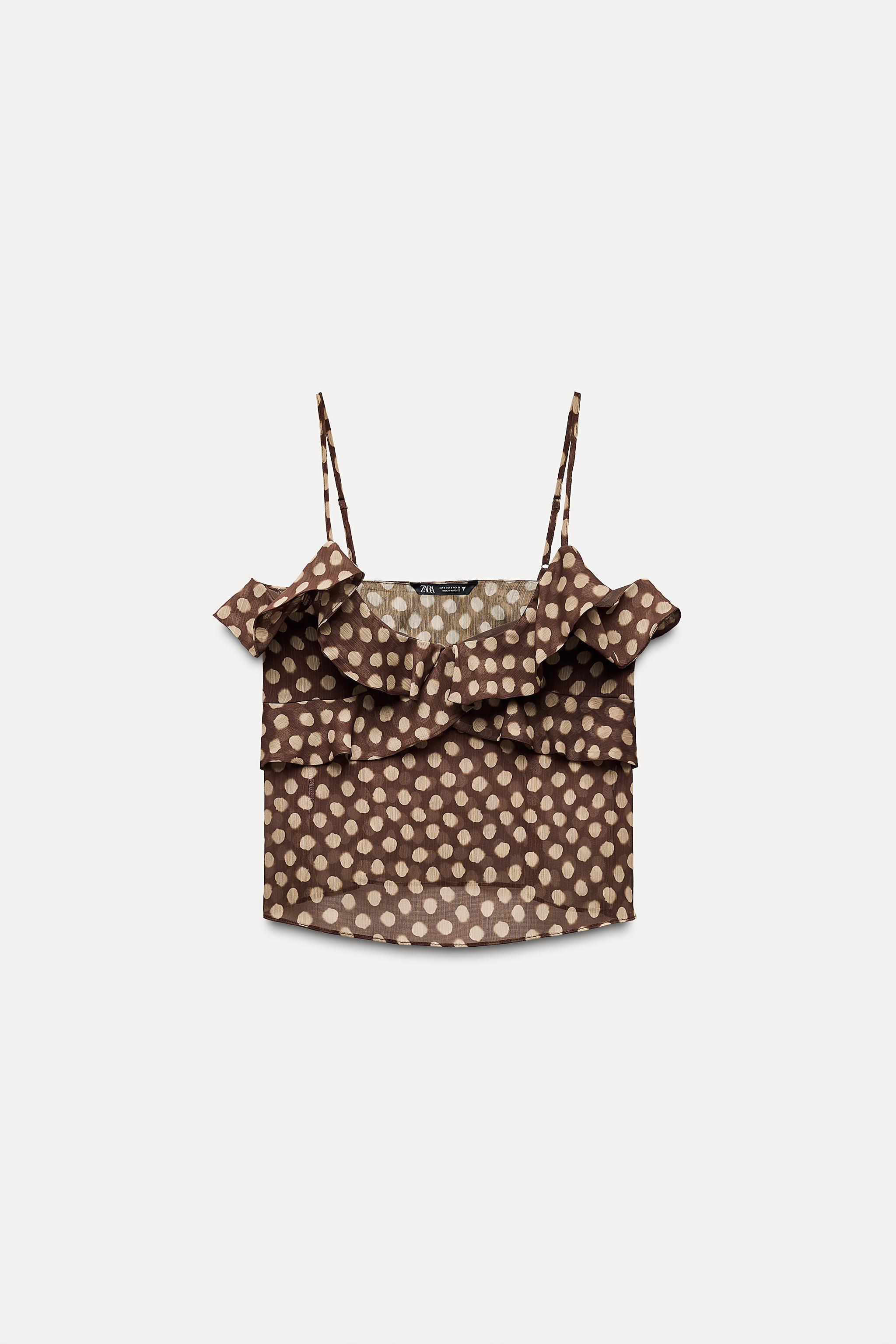 POLKA DOT RUFFLED TOP Product Image