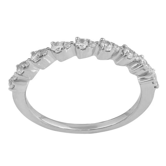 Sterling Silver 1/3 Carat T.W. Diamond Anniversary Ring, Womens Product Image