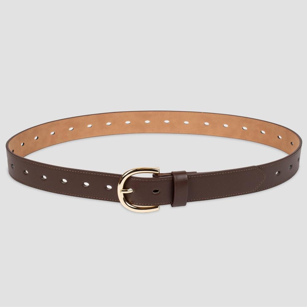 Womens Laser Cut Belt - A New Day Brown XL Product Image