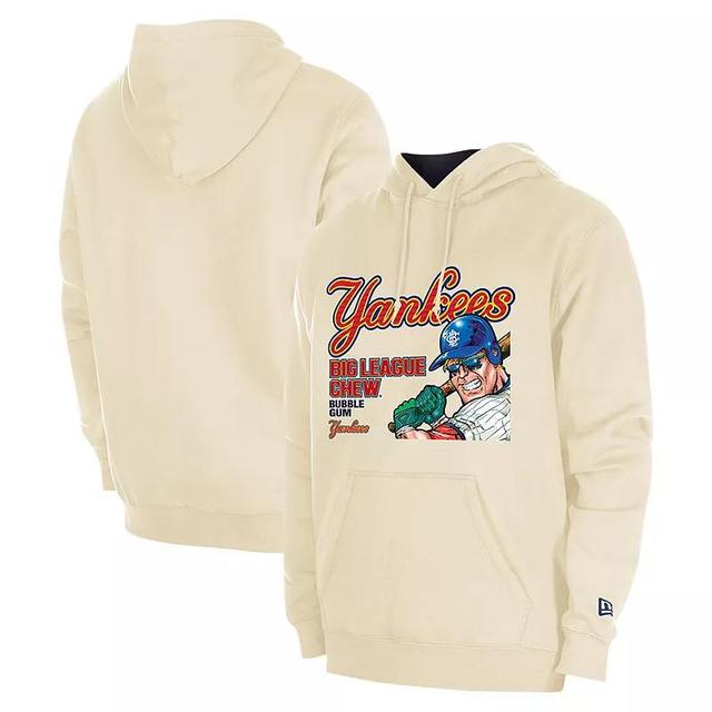 Mens New Era Cream New York Yankees Big League Chew Pullover Hoodie Product Image