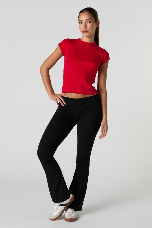 Foldover Waist Flare Pant Female Product Image