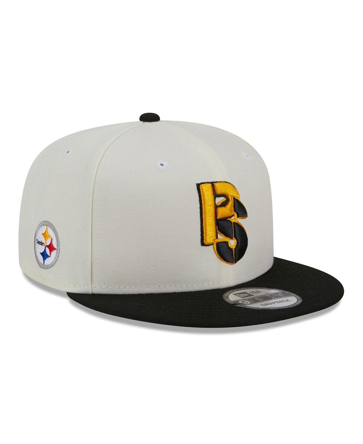 Mens New Era Cream Pittsburgh Steelers City Originals 9FIFTY Snapback Hat - Cream Product Image