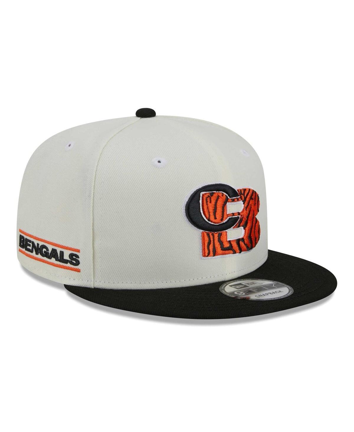 Mens New Era Cream/Black Cincinnati Bengals City Originals 9FIFTY Snapback Hat Product Image