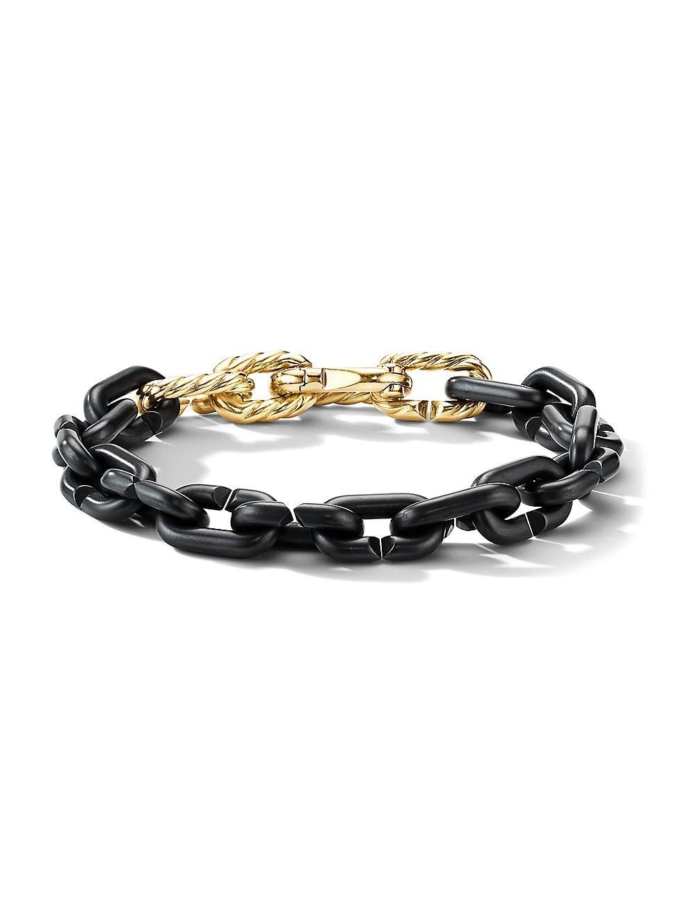 Mens Chain Links Bracelet in Black Titanium Product Image