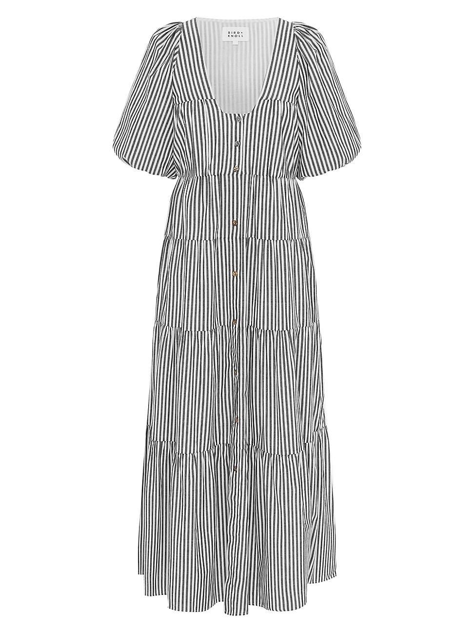 Womens Cecci Cotton Stripe Maxi Dress Product Image