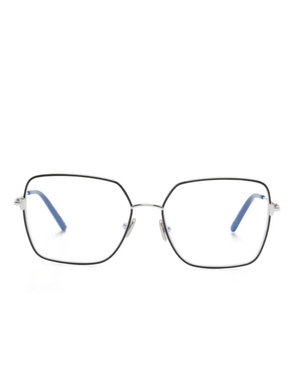 Square-frame Glasses In Silver Product Image