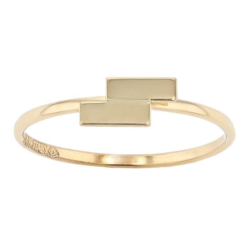 Au Naturale 14k Yellow Gold Double Bar Ring, Womens Product Image