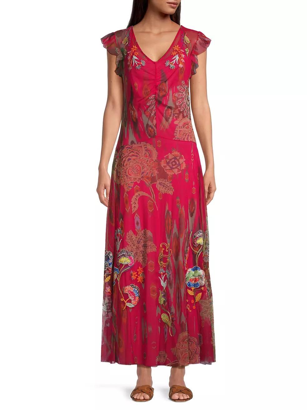 Feather Lark Floral Maxi Dress Product Image