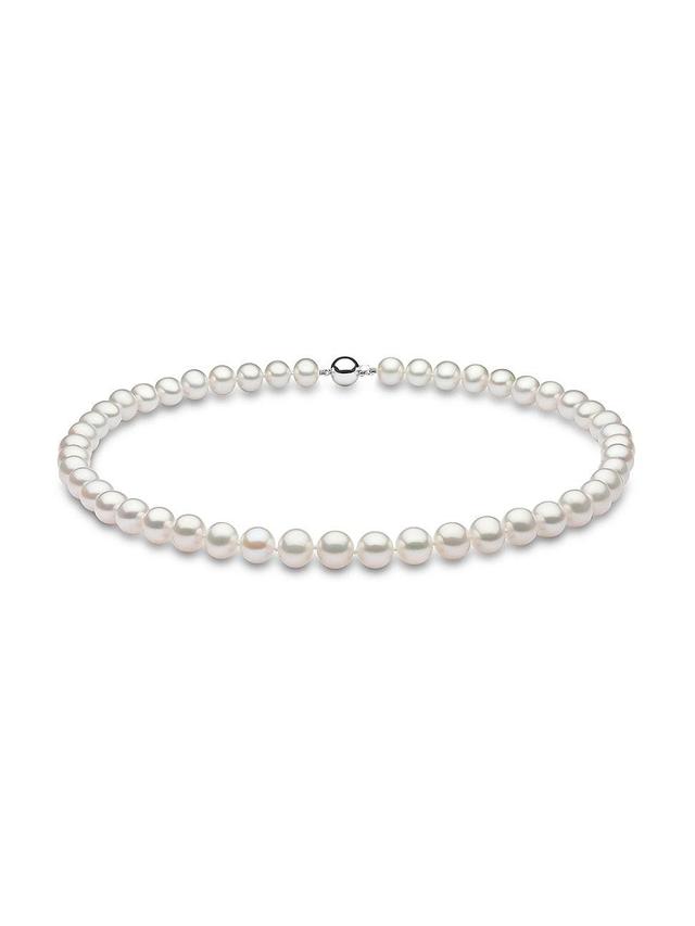 Womens 14K White Gold & 8.5-9 MM Cultured Freshwater Pearl Necklace Product Image