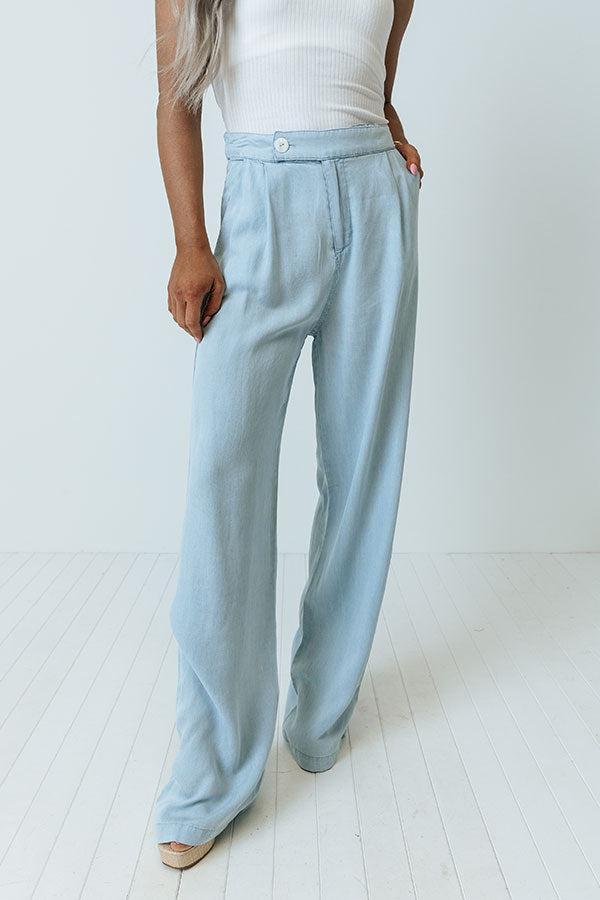 The Elain High Waist Chambray Pants product image