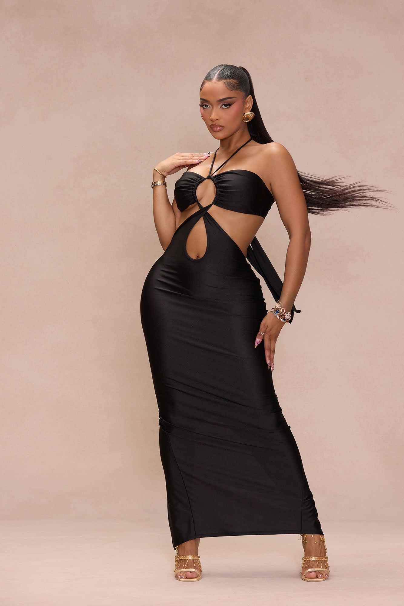 Jacky Cut Out Maxi Dress - Black Product Image