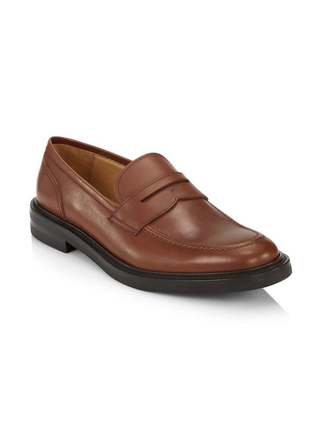 Mens COLLECTION Leather Penny Loafers Product Image