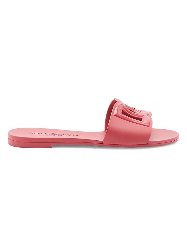 Dolce & Gabbana Womens Logo Pool Slide Sandals Product Image