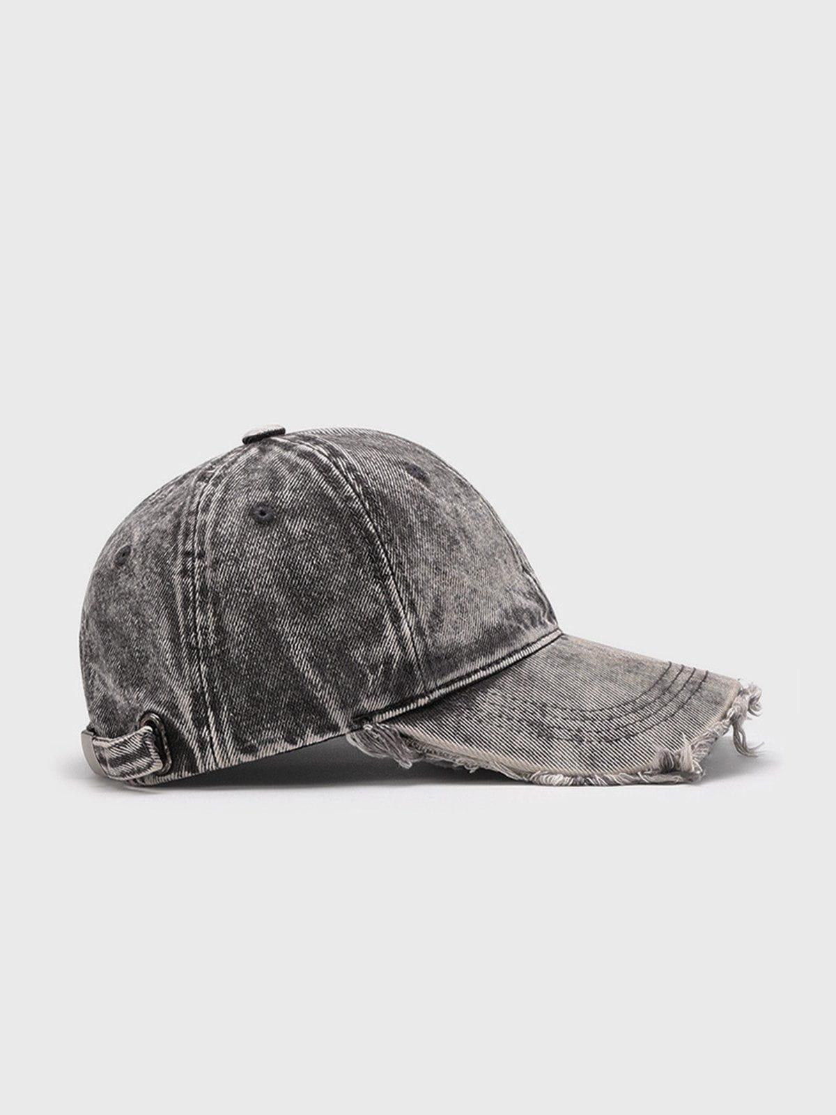 Fringe Washed Denim Cap Product Image