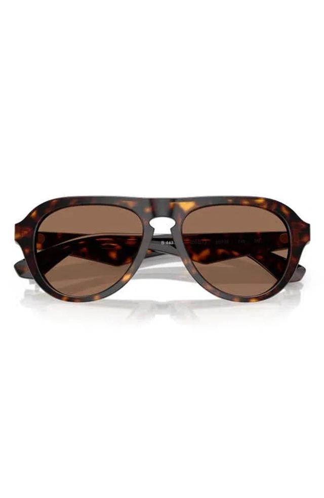 BURBERRY 55mm Pilot Sunglasses In Dark Havana Product Image