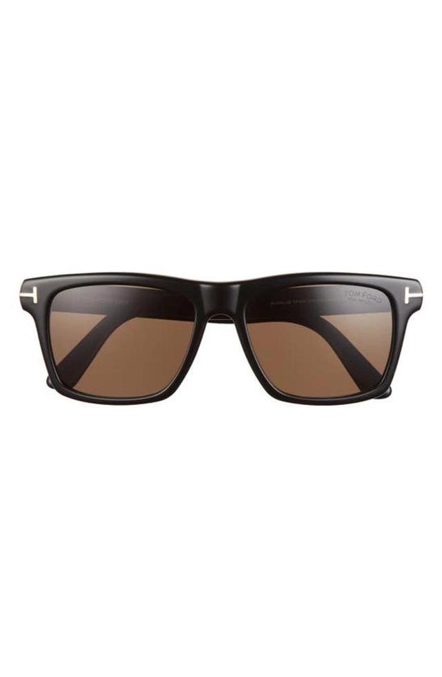 TOM FORD Buckley-02 56mm Square Polarized Sunglasses In Black Product Image