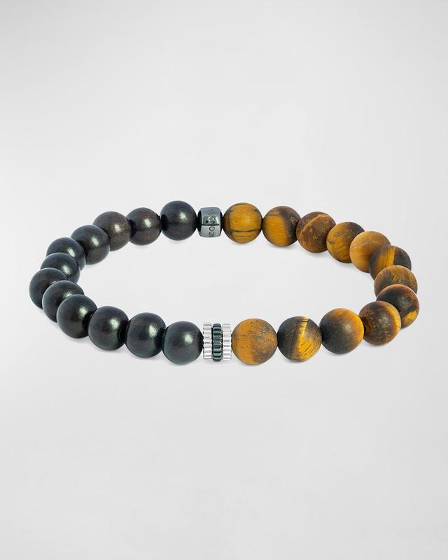 Mens Wooden Beaded Bracelet Product Image