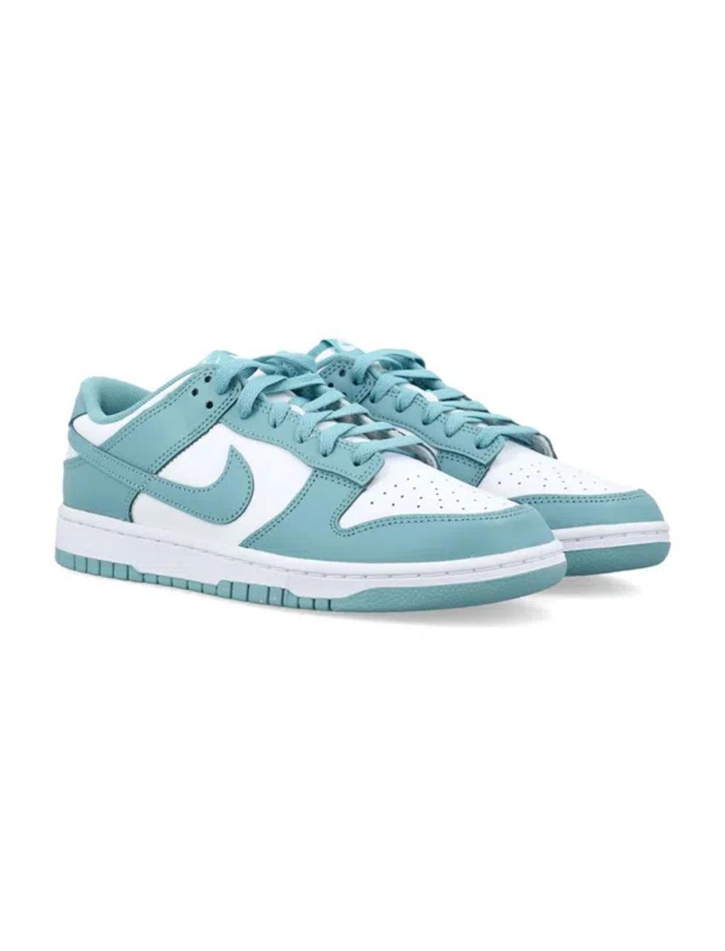 NIKE Dunk Low Retro Sneaker In White/teal/white Product Image