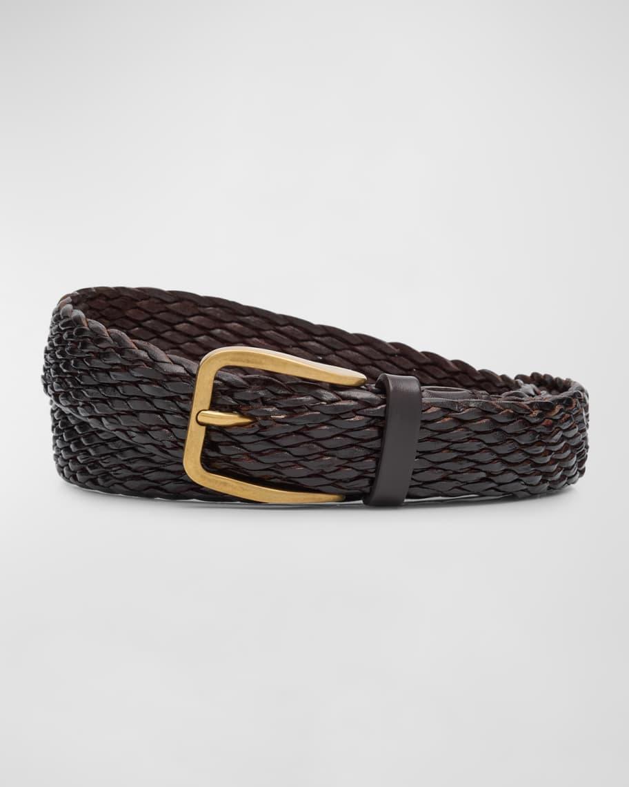 Men's Braided Leather Belt Product Image