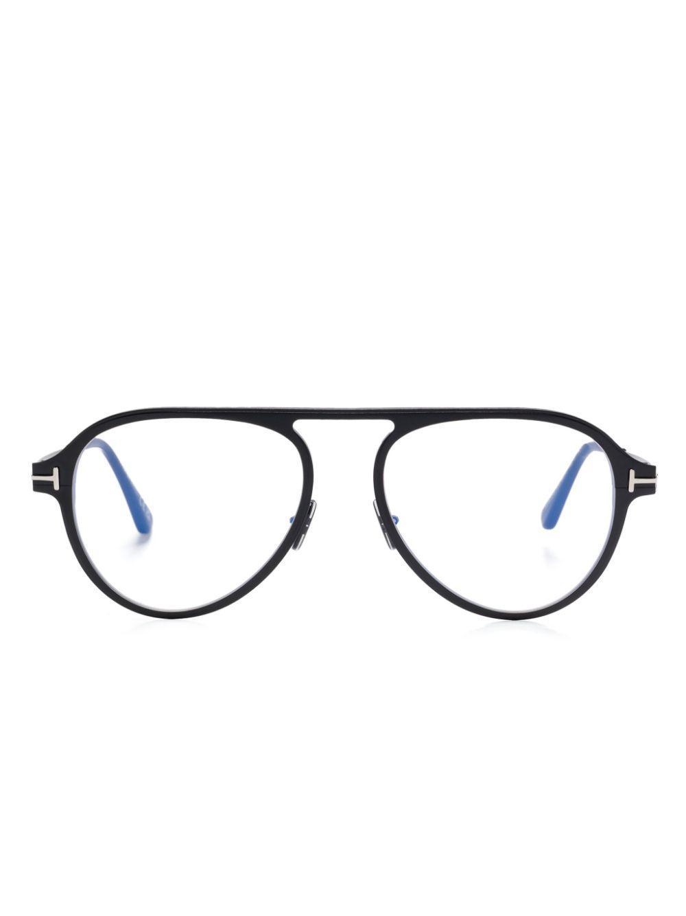 TOM FORD Pilot-frame Glasses In Black Product Image