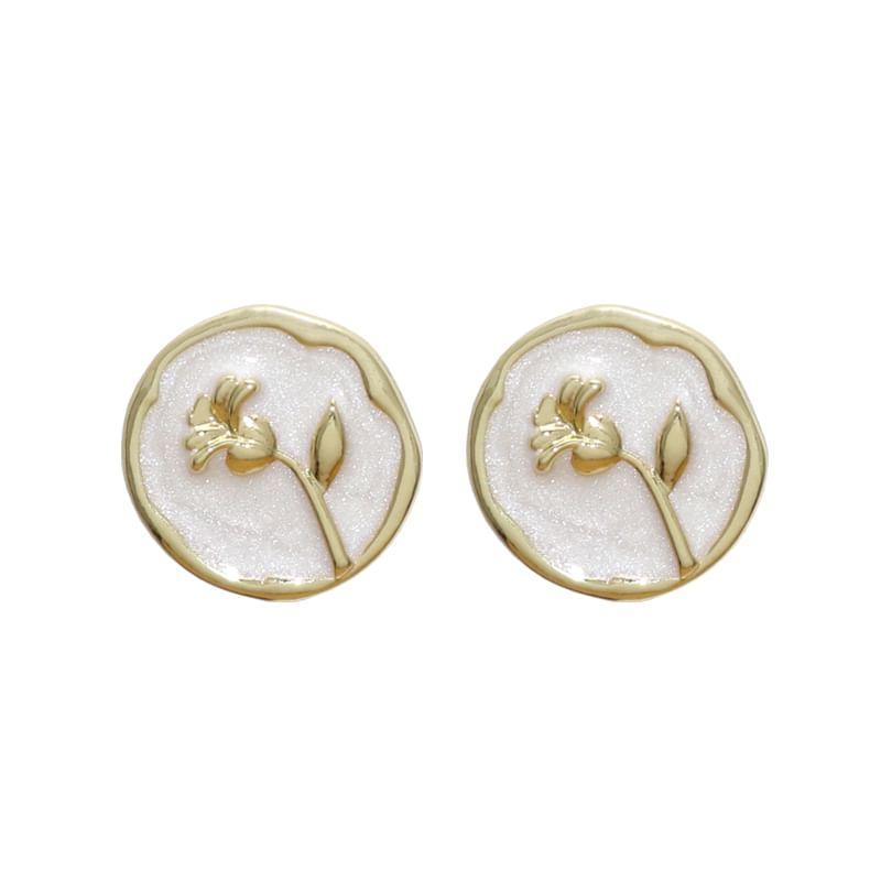 Floral Stud Earring / Clip-On Earring Product Image