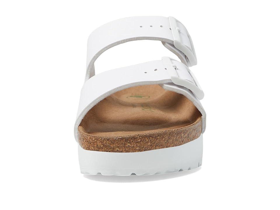 Birkenstock Womens Arizona Platform Flex - Shoes White/Brown Product Image