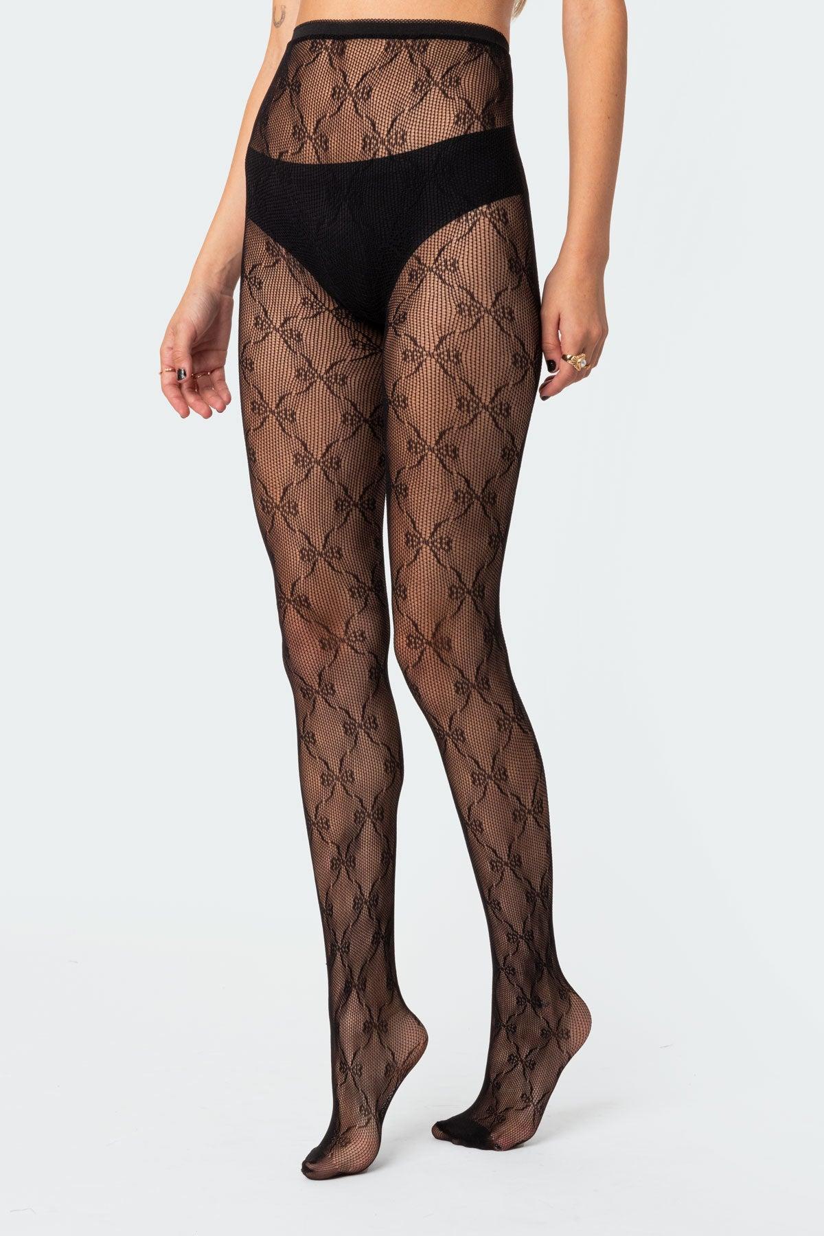 Embroidered Lacey Tights Product Image