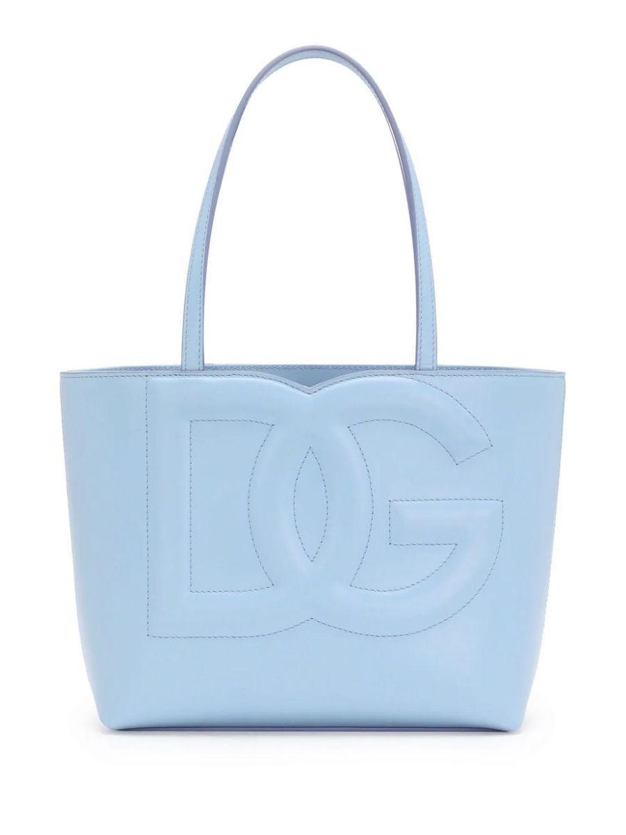 Women's Dg Logo Small Tote Bag In Clear Blue Product Image