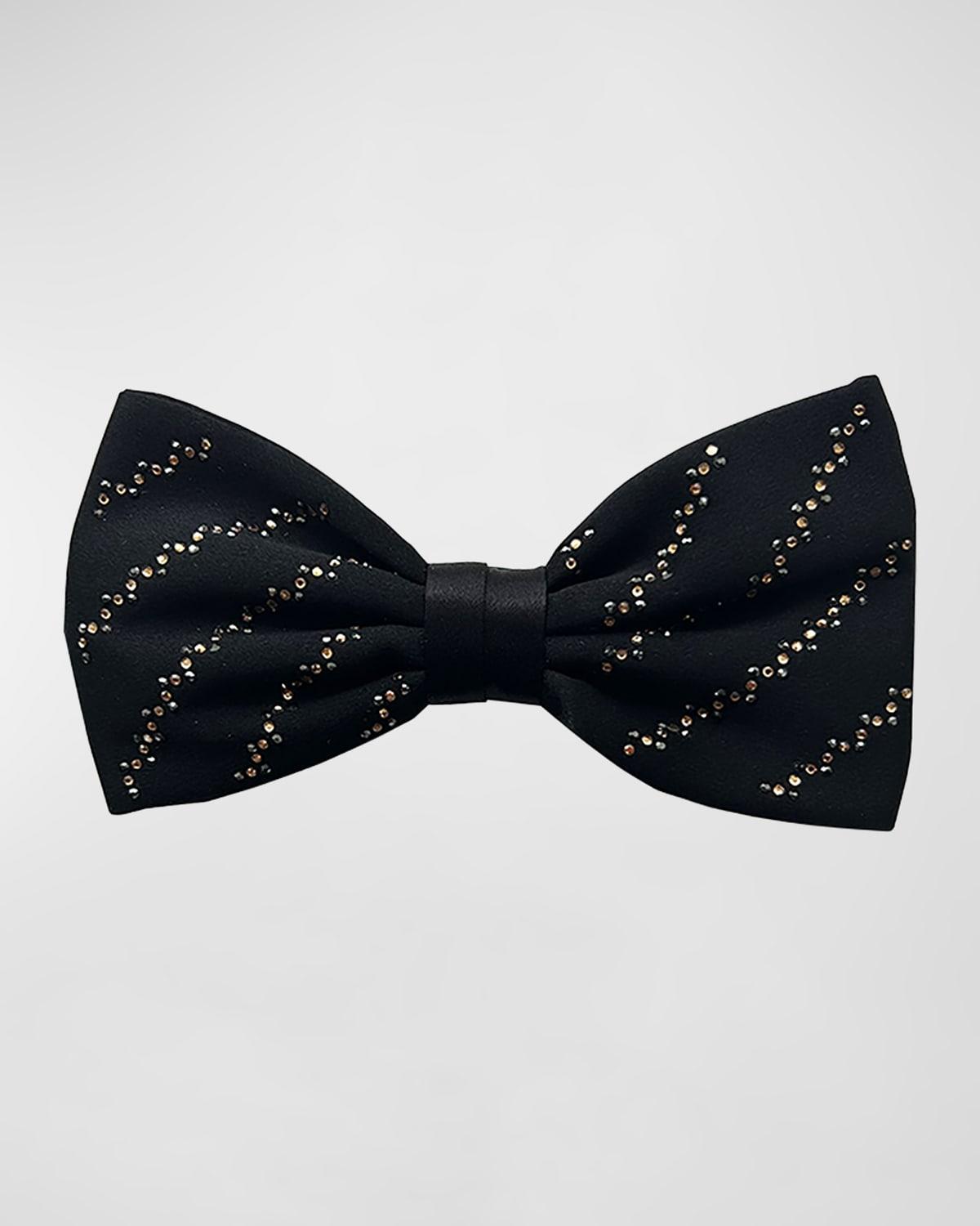 Mens Silk Crystal-Diagonal Bow Tie Product Image