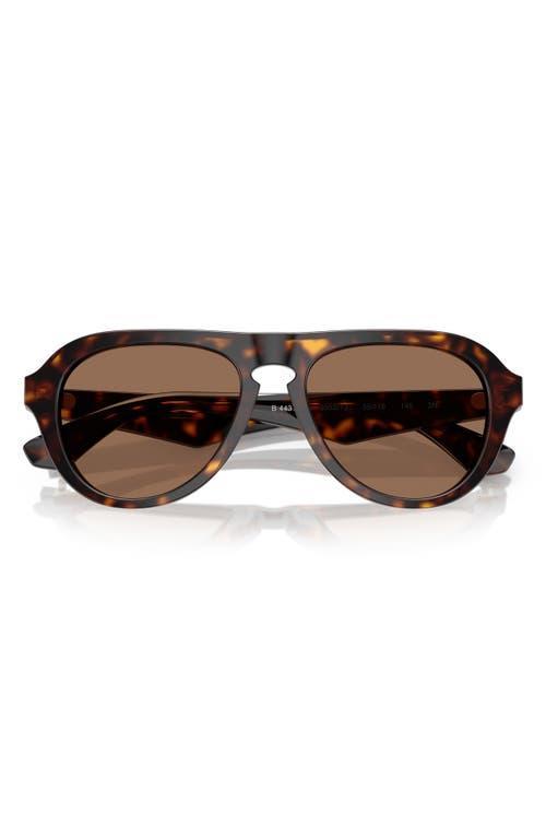 BURBERRY 55mm Pilot Sunglasses In Dark Havana Product Image