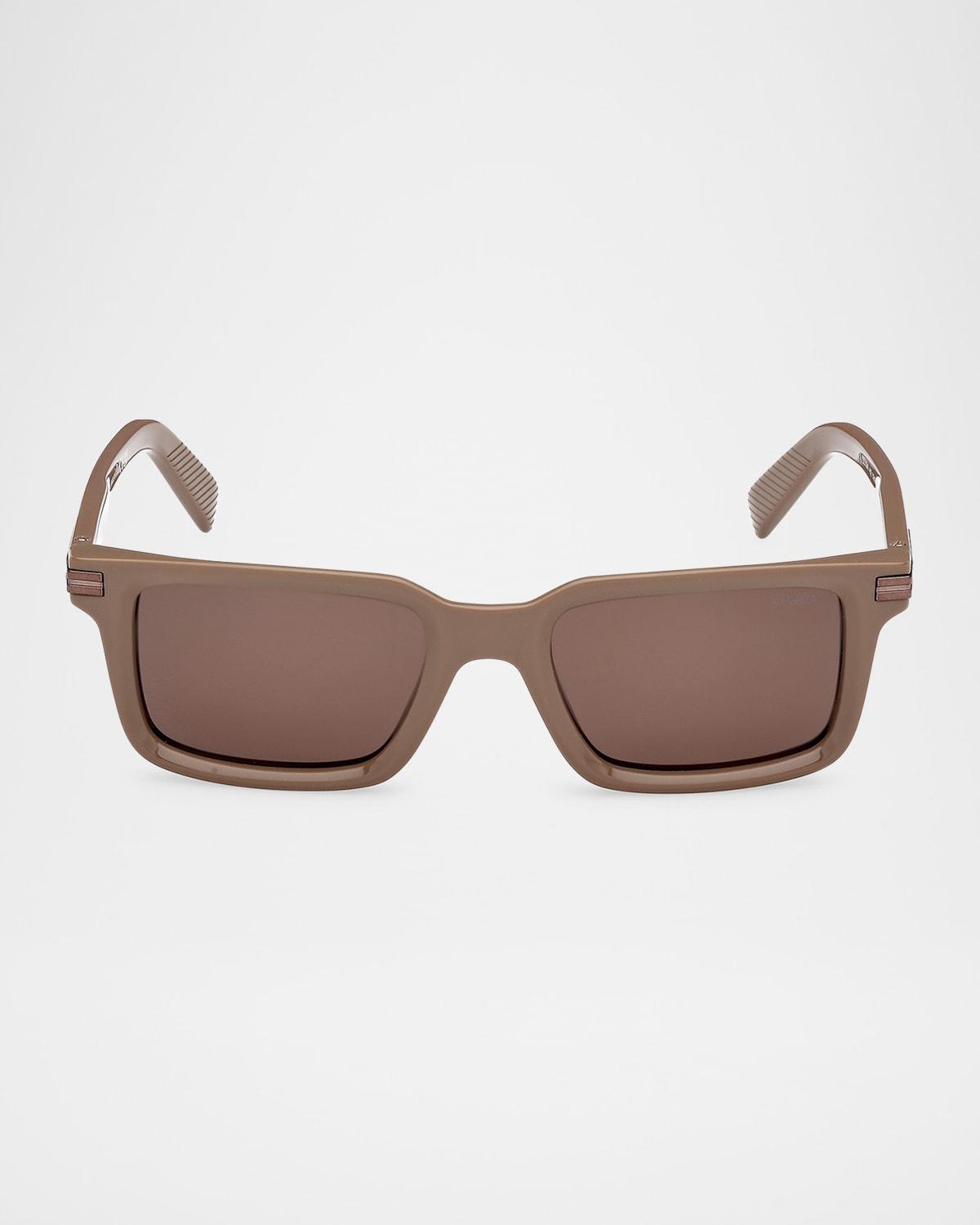 Mens Rectangle Acetate Sunglasses Product Image