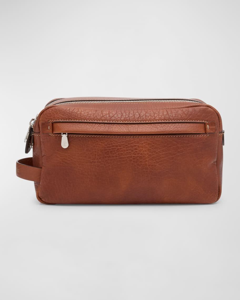 Men's Leather Zip Toiletry Bag Product Image