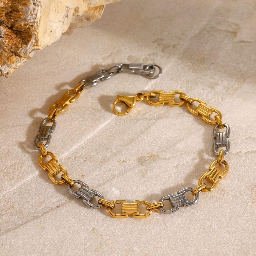 Two-Tone Chained Bracelet Product Image