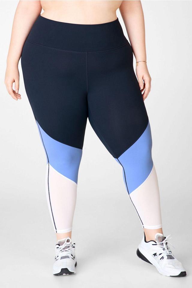 Fabletics Zone High-Waisted 7/8 Womens blue plus Size 4X Product Image