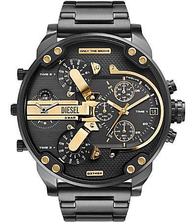 Diesel Mens Mr. Daddy Chronograph Gunmetal Stainless Steel Bracelet  Watch Product Image