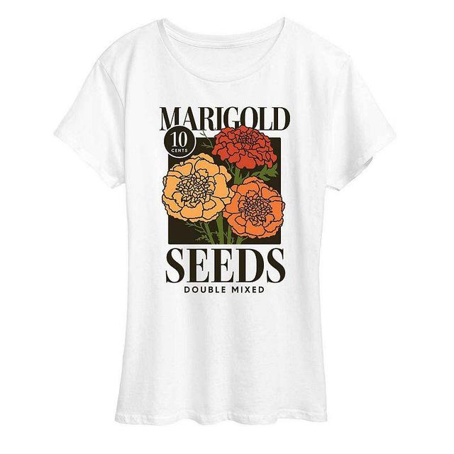 Womens Marigold Seeds Graphic Tee, Girls Product Image