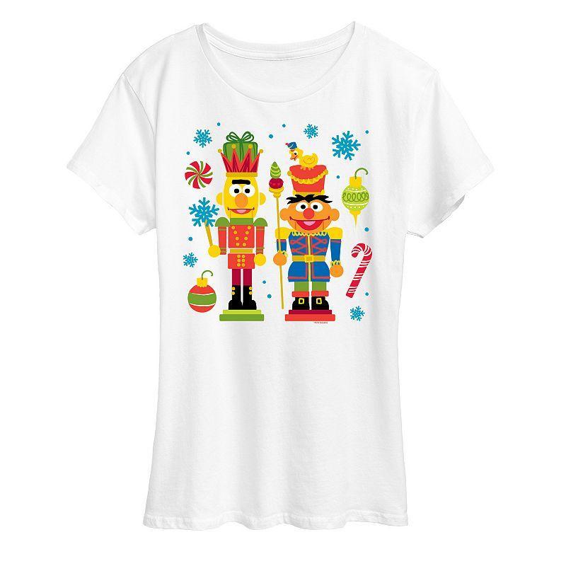 Womens Sesame Street Nutcrackers Graphic Tee, Girls Grey Heather Product Image