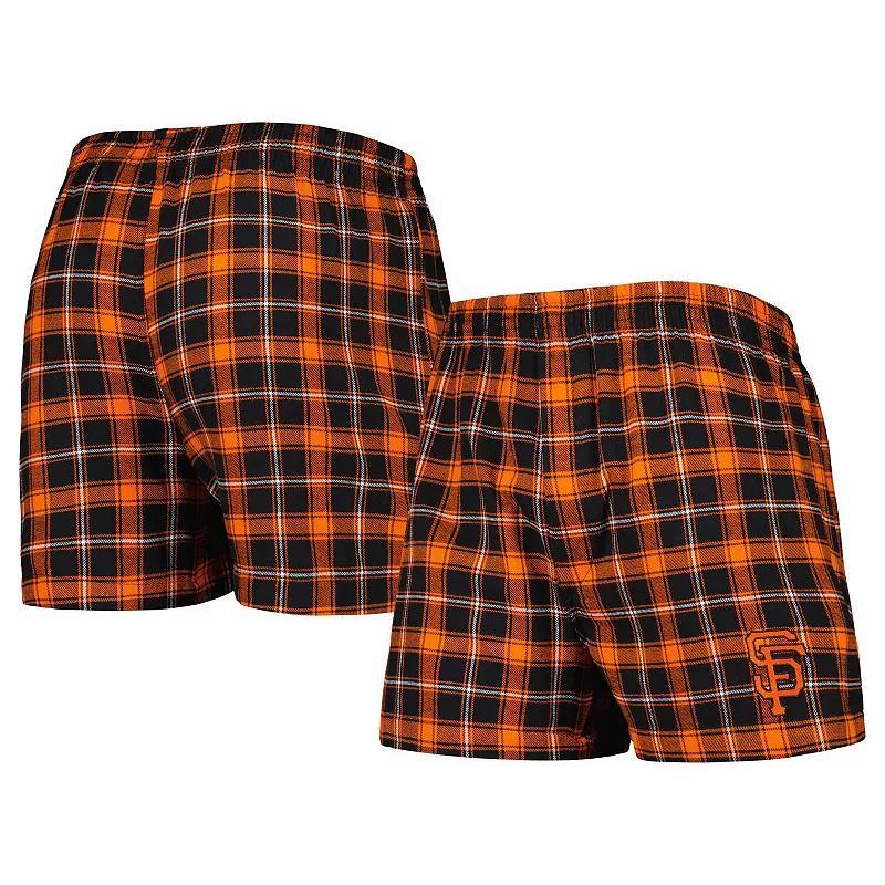 Mens Concepts Sport Black San Francisco Giants Ledger Flannel Boxers - Black Product Image