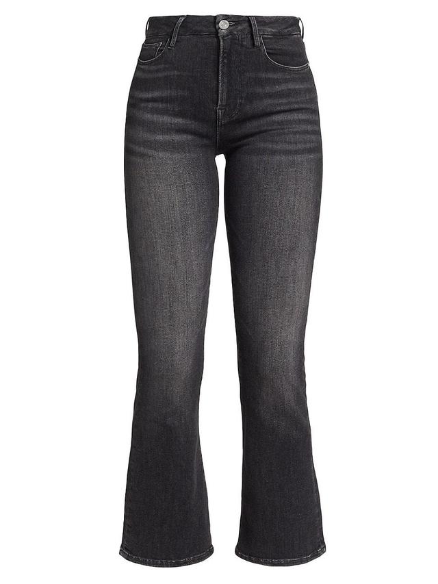 Womens Le Crop Mid-Rise Flared Jeans Product Image