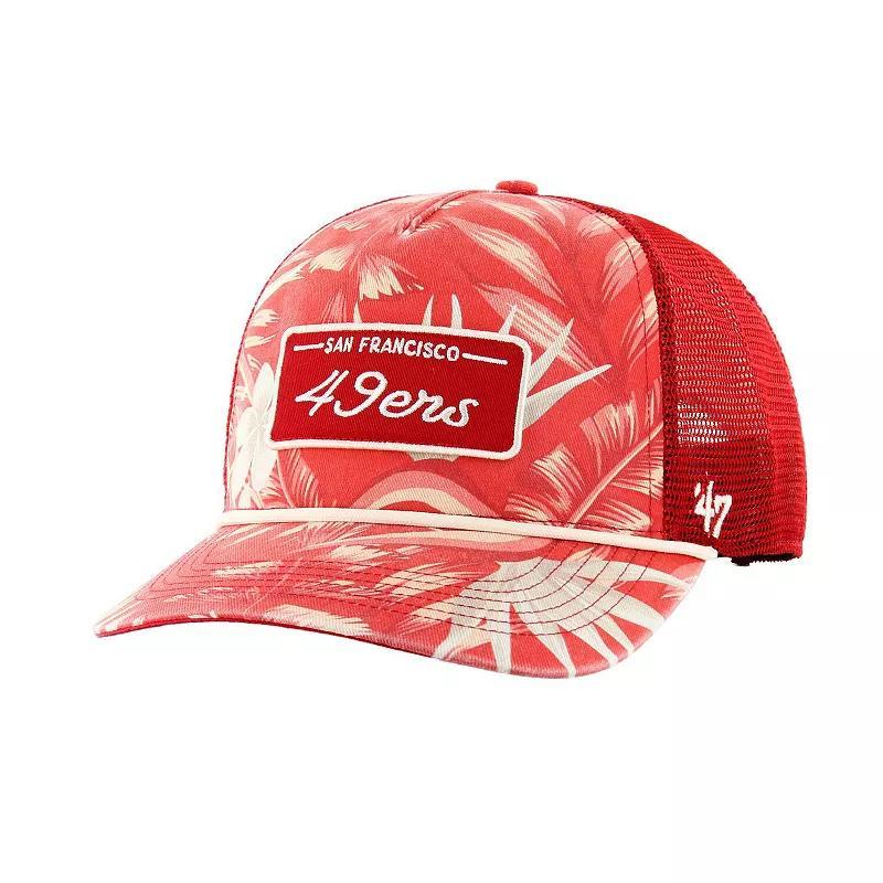 Mens 47 Scarlet San Francisco 49ers Tropicalia Hitch Trucker Adjustable Hat Product Image