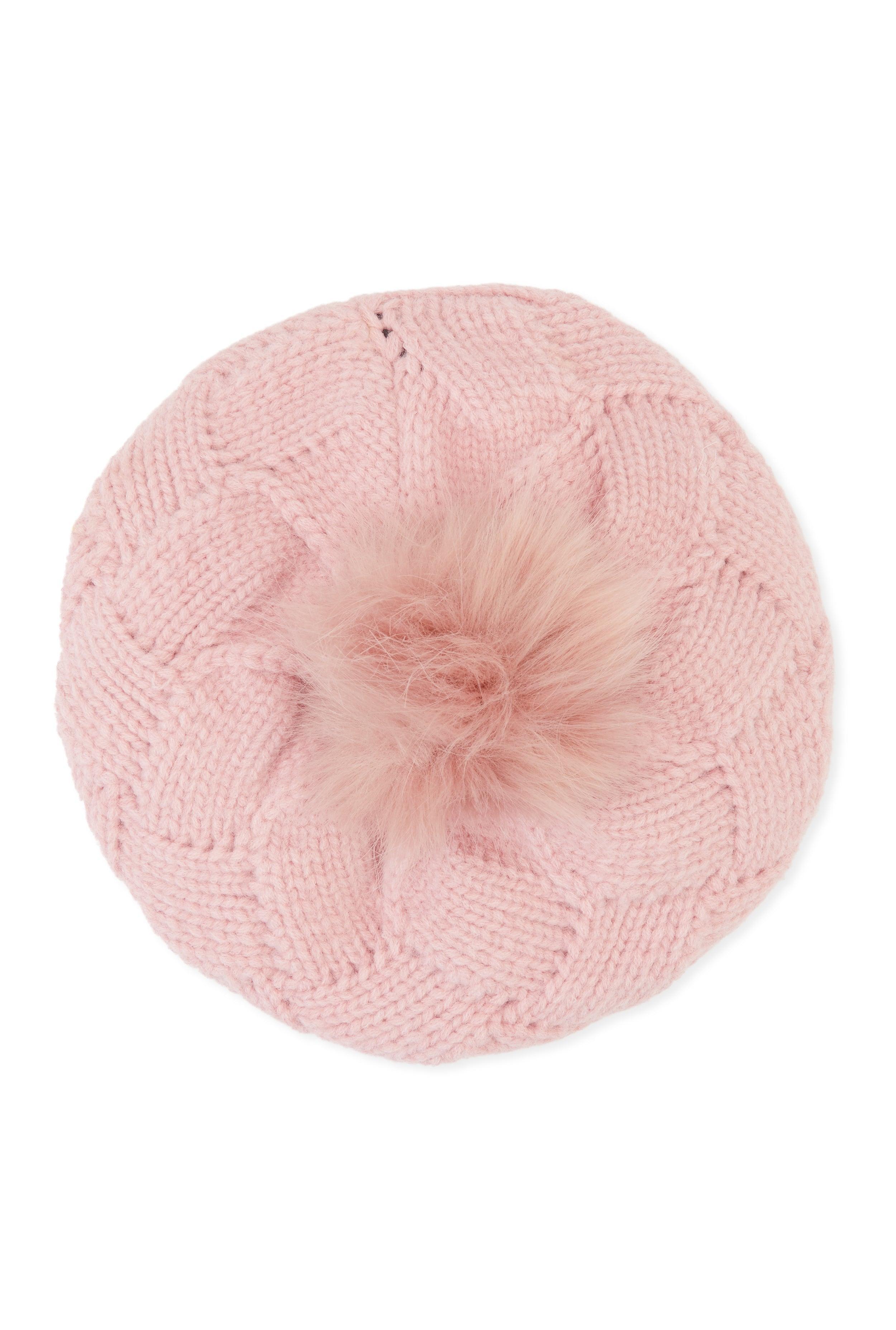 Pom Pom Knit Beret Female Product Image