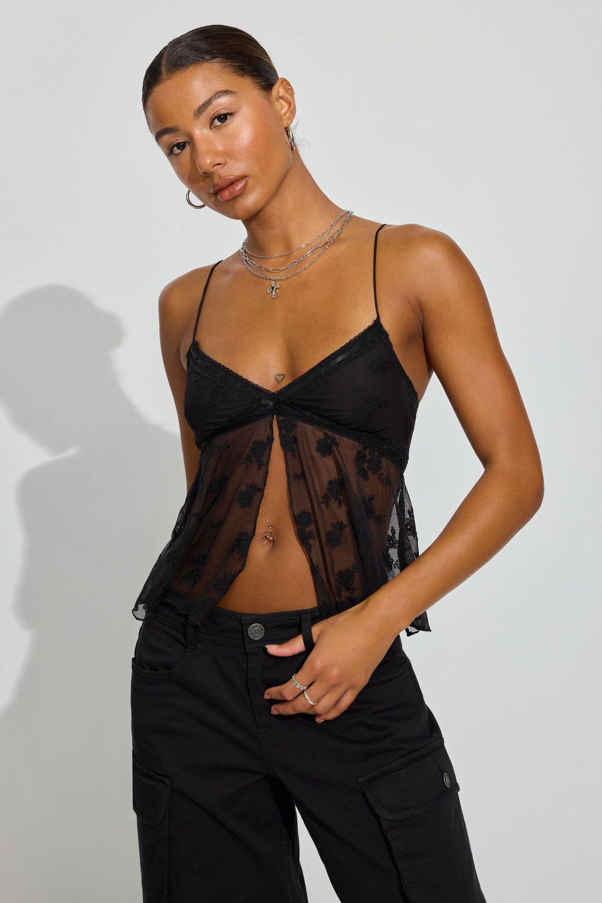 Mesh Flyaway Cami Top Product Image