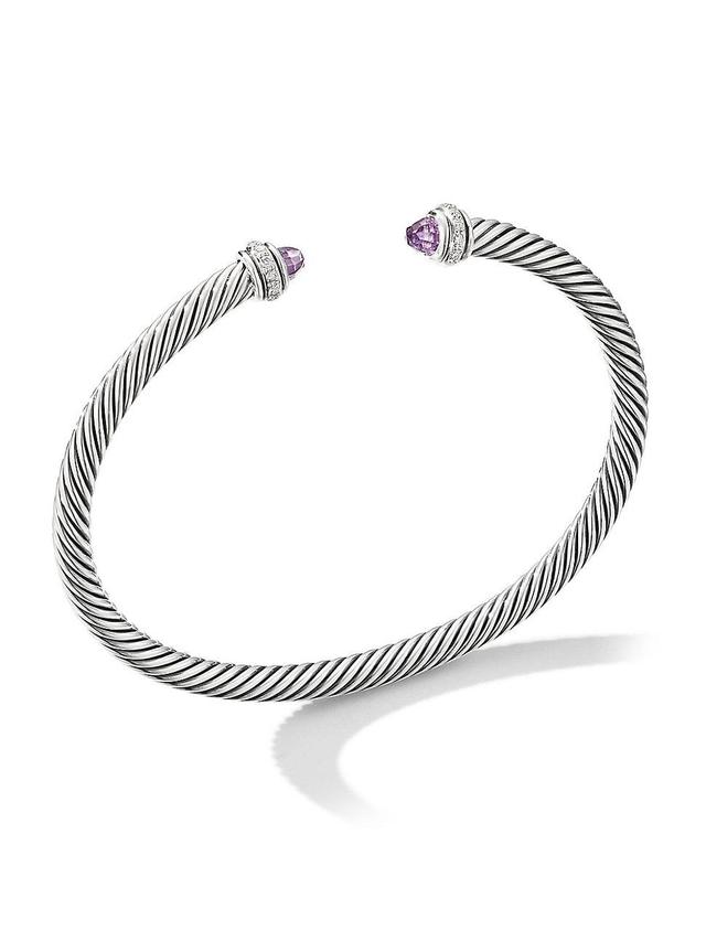 Womens Cable Classics Color Bracelet with Pav Diamonds Product Image